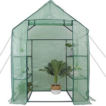 Walk In Greenhouse 3 Tier Shelves Gardening Flower Plant 6 Shelves Portable - £66.06 GBP