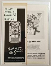 1950&#39;s Print Ads LIQUOR ALCOHOL Lot of 10(Ten) Johnnie Walker,Old Grand-... - $19.78