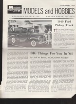 Monogram Models And Hobbies Newsletter  March - April 1964 - $10.98