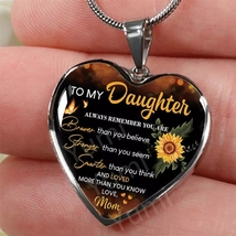 To My Daughter SunFlower Necklace  - £11.18 GBP