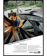 1972 Bank of America Lend a Hand Vintage Print Ad Playground Kids Weldin... - $10.97