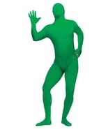 Mens Adult 2nd Skin Green Full Body Stretch Jumpsuit Halloween Costume-s... - £19.61 GBP
