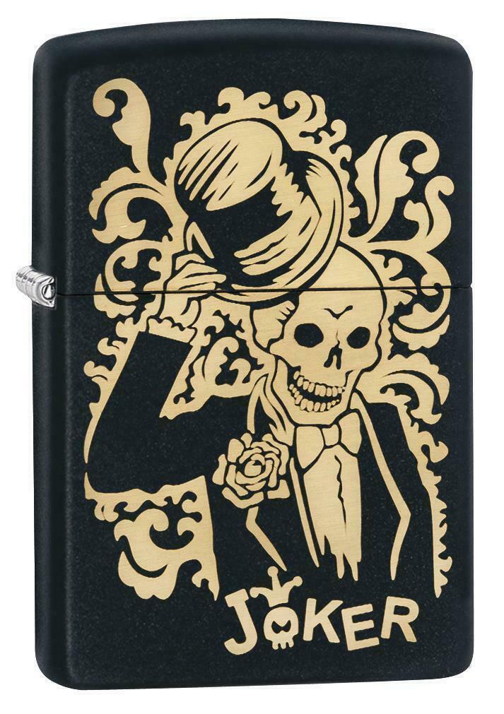 Zippo Lighter - Joker Black Matte - 29632 - $22.46