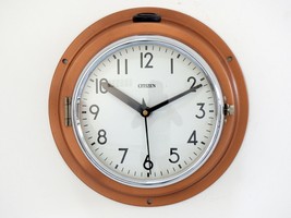 Copper Vintage Maritime Navigation Citizen Wall Clock Slave Nautical Ship Japan - £101.75 GBP