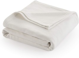 Martex King-Sized Off-White Fleece Machine Washable Blanket. - $51.94