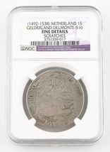 (1492-1538) Netherlands Silver Stuvier (NGC Fine Detail) Gelderland Delm... - $758.98