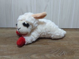 Lambchop Plush squeaky dog toy cream red stuffed lamb - £6.32 GBP