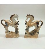 Prancing Horses Statue Figurines Set of 2 Ceramic Vintage - $327.13 MXN