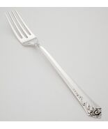 MINT ONEIDA STEARLING SILVER FORK THREADED DAMASK ROSE 7½” 43 GRAMS 92.5... - $122.78
