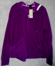 All In Motion Women Sweatshirt Fleece Hoodie Soft Stretch Thumbholes Purple NWT - £8.83 GBP