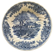 Churchill Blue and White House and Tree Ceramic Salad Plate 8-Inch - $24.18