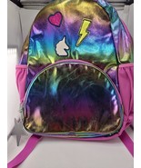 Cat &amp; Jack Backpack Shiny with a unicorn, heart and a bolt of lightening... - $16.99