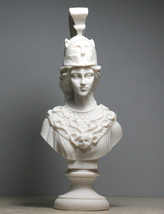 Athena Minerva Bust Greek Roman Goddess Statue Handmade Sculpture Head 7.8inches - £27.05 GBP