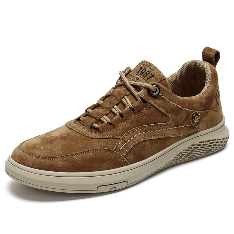Suede Leather Men Casual Shoes Designer Sneakers Men Luxury Italian Mens Shoes B - £26.07 GBP