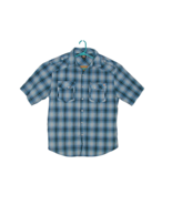 Dickies Shirt Mens Blue Gray Black Plaid Button Up Work Dress Front Pock... - $29.86