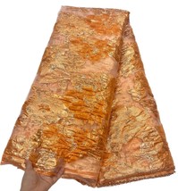 YQOINFKS Embroidered Tissu Jacquard Swiss Voile Lace Bronzing Fabric Party Cloth - £63.06 GBP