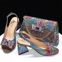 Latest Design Shoes And Bag Set Sandals Italian With Matching Bag Party Shoes - £79.80 GBP
