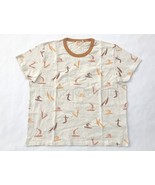Levis Vintage LVC Mens Beige/ Gold 1960 Relaxed Fit Surf Print Ringer T-... - $71.25