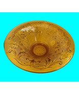 Vtg Indiana Tiara Glass Amber Sandwich Console Footed Bowl 4&quot; x 11&quot; - £18.99 GBP