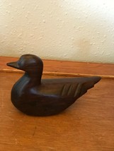 Estate Small Made in Mexico Carved Wood Wooden Duck Duckling Figurine –  - $11.29
