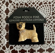 Posh Pooch Australian Genuine Australian Crystal Westie Terrier Pin  Bra... - £9.48 GBP