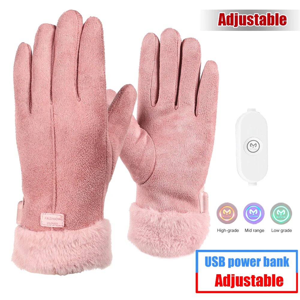 Winter Electric Heated Gloves USB Rechargeable Waterproof Anti-Cold Cycling  Tou - £165.49 GBP