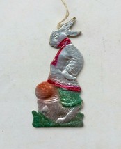 Bunny Hare, Vintage Christmas Cardboard ornament / Antique cardboard decoration - £12.67 GBP
