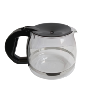 Coffee Pot 12 Cup Replacement Carafe Black Lid Handle 5 1/2&quot; Tall x 5 3/... - $9.67