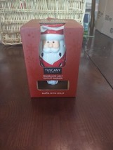 Tuscany Santa Outlet Wax Warmer Plug-In Fragrance Warmer Red W Holly-NEW-SHIP24H - £14.93 GBP
