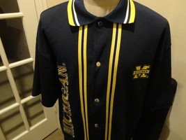 Vintage 90&#39;s Blue Sewn Michigan Wolverines Ncaa Shooting Jersey Shirt Sz Xl Rare - £28.49 GBP