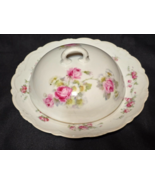 Antique Germany Butter Dish Luster Rose Pattern Victorian Style - Marked... - $33.91 CAD
