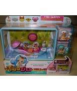 MOOSE TWOZIES TWO-SWEET ROW BOAT with 4 EXCLUSIVE TWOZIES 2 BABIES+ 2 PETS - £17.82 GBP