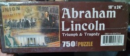 Abraham Lincoln Triumph &amp; Tragedy 750 Piece Jigsaw Puzzle President New Sealed - £13.93 GBP