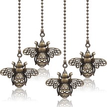 Queen Bee Style 4 Pcs. 13 Inch Vintage Bee Ceiling Fan Pulls Chain Decorative - £21.42 GBP