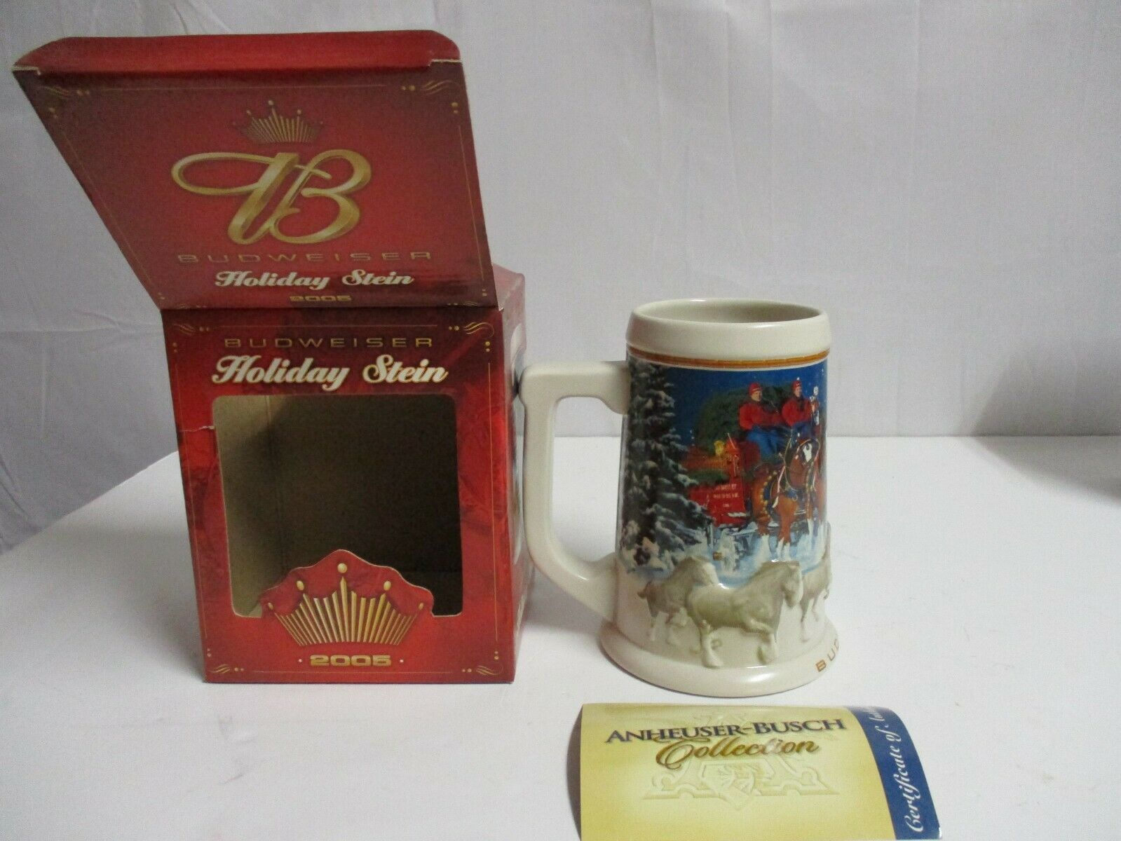 2005 Christmas Budweiser Beer Holiday Stein  - £19.77 GBP