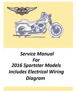 2016 Harley Davidson Sportster Models Service Manual - $22.95