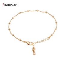 Le round beads bracelet for women gold plated simple adjustable chain bracelets jewelry thumb200