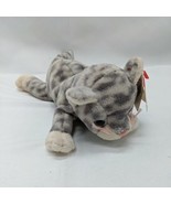 TY Beanie Baby Silver The Cat With Tag Plush Stuffed Animal  - $10.88