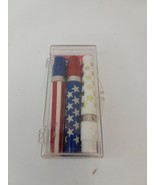 stars and stripes pen set vintage 1970. Spring loaded collapsible pens u... - $270.33 MXN