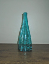 Blenko Crackle Glass Decanter 920 Aqua 12&quot; Winslow Anderson Mid Century ... - £117.01 GBP