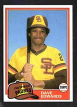 San Diego Padres Dave Edwards 1981 Topps Baseball Card #758 ! - £0.39 GBP