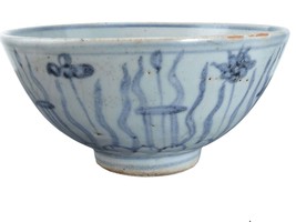 Ming Chinese Porcelain Bowl with blue underglaze decoration - £241.36 GBP