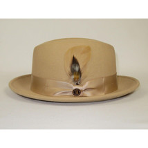 Men Bruno Capelo Hat Australian Wool Crushable Center Dent Florence FL522 Tan image 4