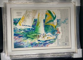 Leroy Neiman America&#39;s Cup 1986 Australia Signed &amp; Numbered Serigraph Framed - £4,742.24 GBP
