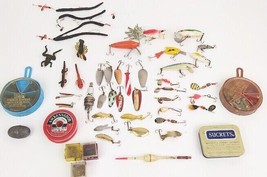 Lot Of Old Jigging, Spinnerbait & Fishing Lures VTG Rapala/Atlantic/Swanee/ ETC - $98.99