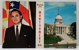 Greetings From Montgomery Alabama Gov. George C. Wallace Postcard B13 - £12.54 GBP