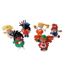 Lot of 6 Cabbage Patch Kids Mini Figures Vintage Dolls Playset - £10.18 GBP