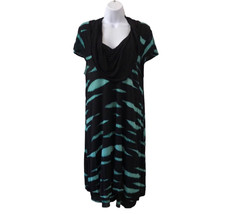 Kensie teal animal print tiger tie dye dress Women’s Size L Large - $24.20 CAD