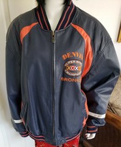 Super Bowl 32 1998 Carl Banks  Wilsons Leather Denver Bronco Bomber Jacket, XXL - £147.09 GBP