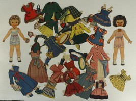 Vintage Paper Doll Toy Lot Sandy Candy Big &amp; Easy With Outfits - £9.68 GBP